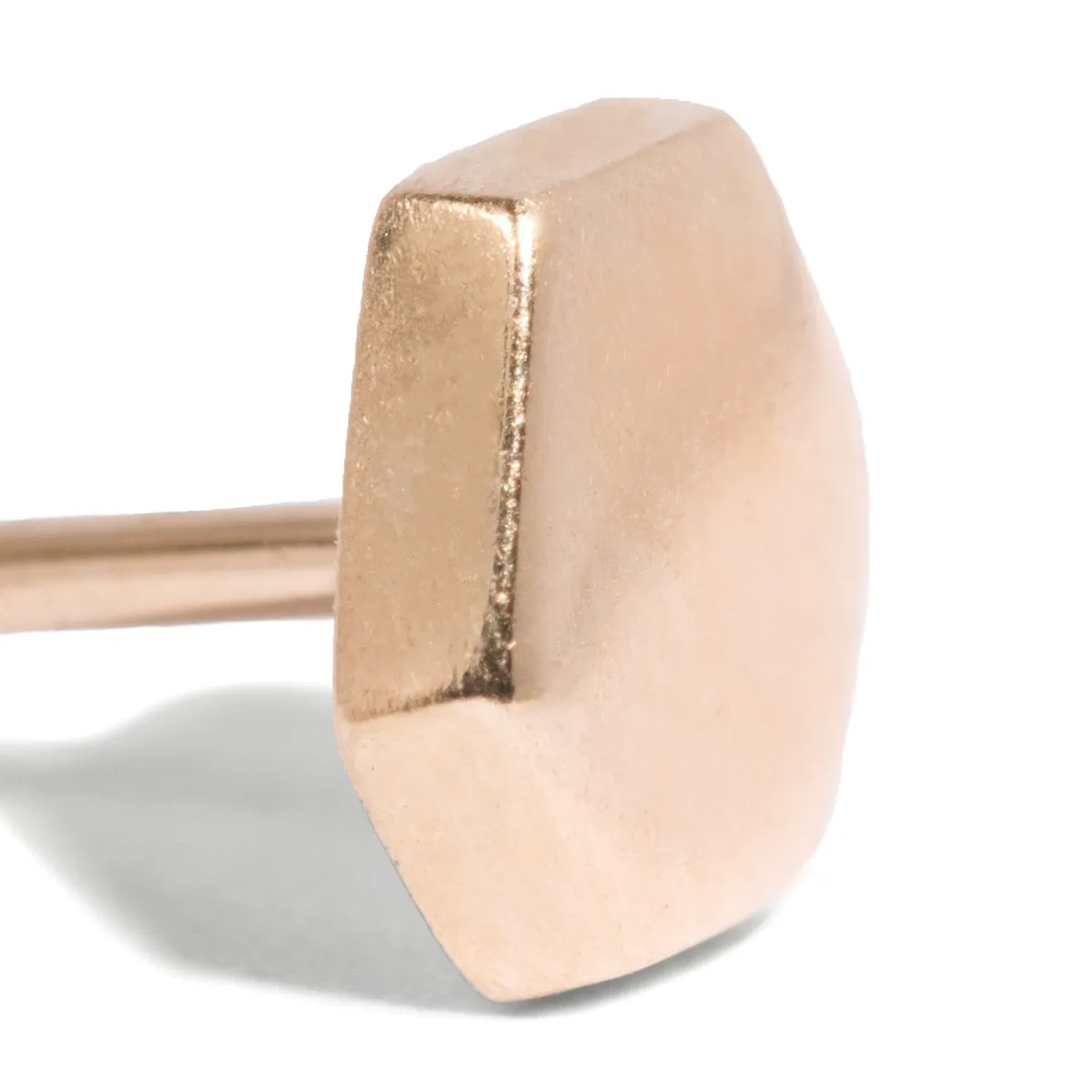 Hexagon Shape Stud Earring