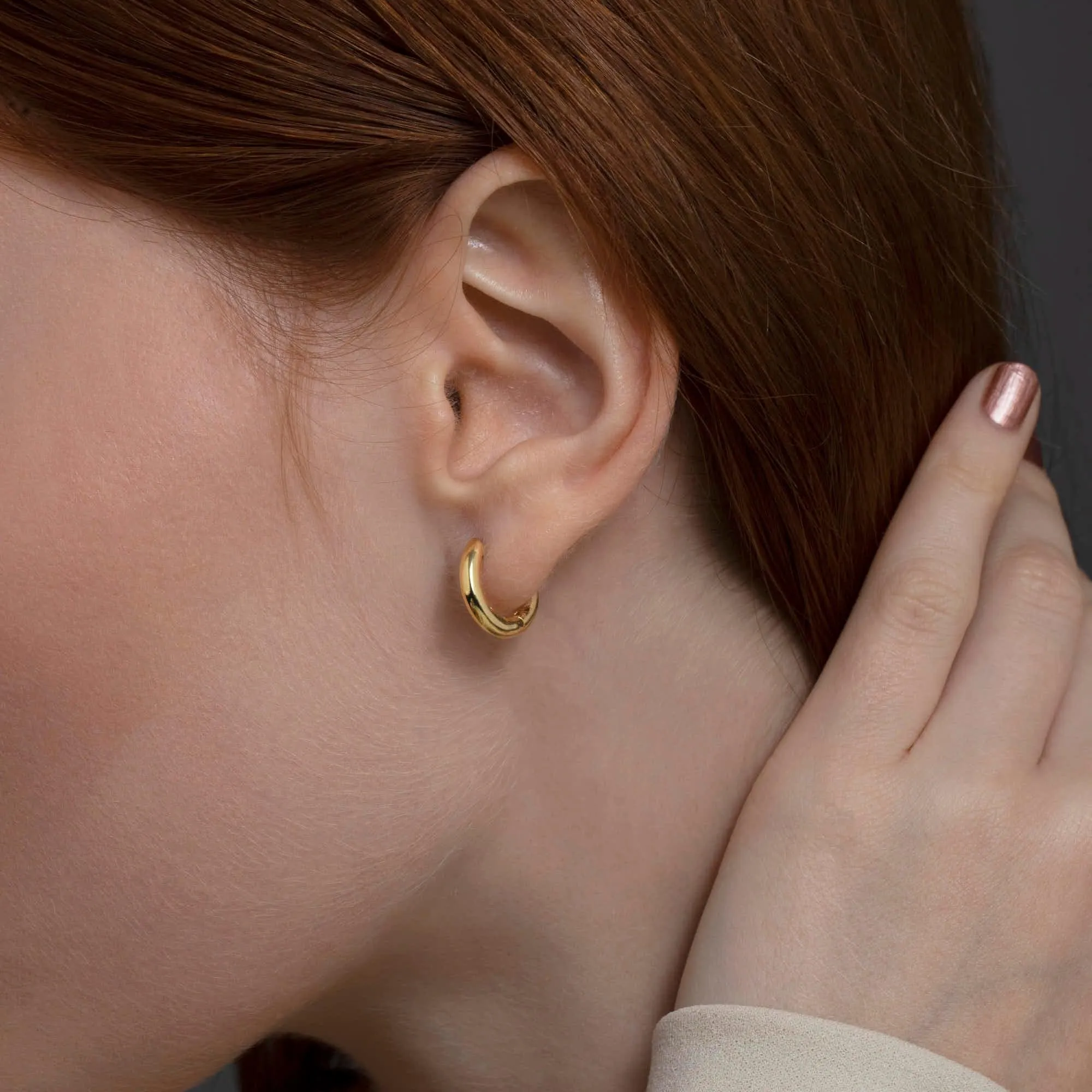 Huggie Hoops Earrings - 18K Gold Vermeil