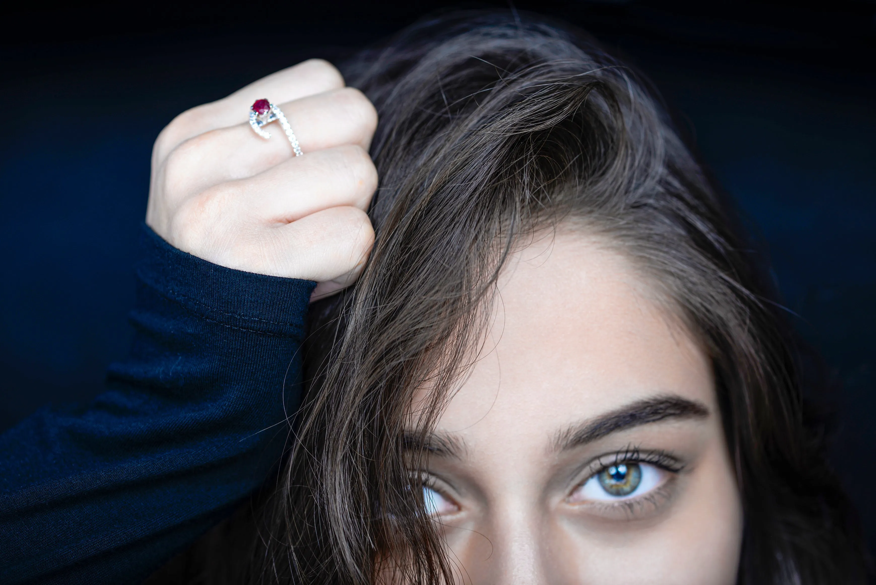 Infinity Knot Ruby Ring