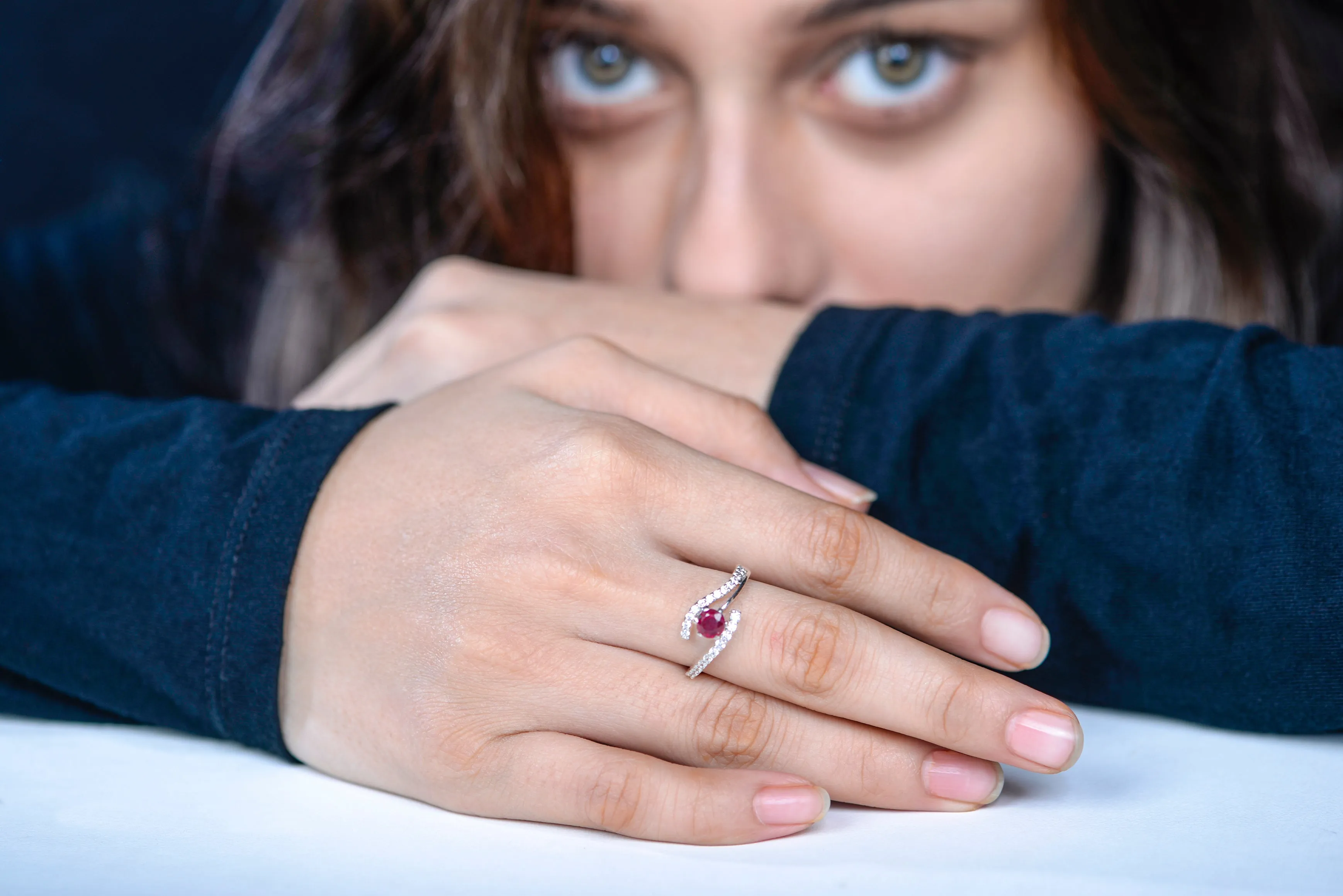 Infinity Knot Ruby Ring