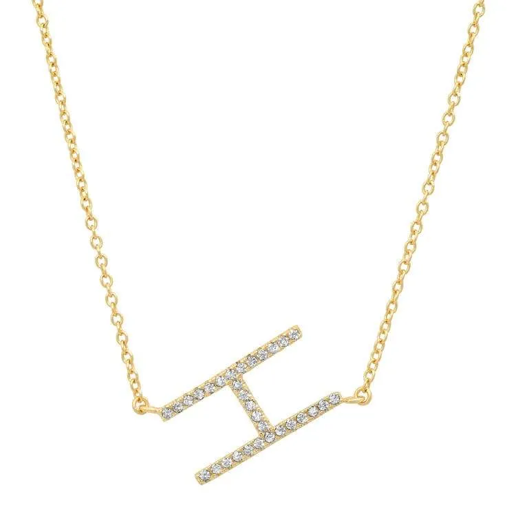 INITIAL NECKLACE, GOLD