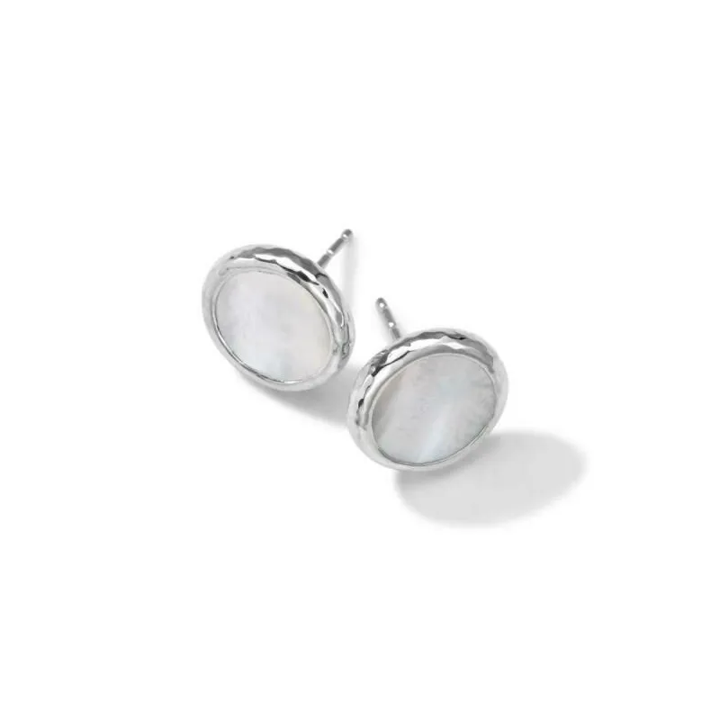 IPPOLITA Polished Rock Candy Small Flat Studs in Mother-of-Pearl