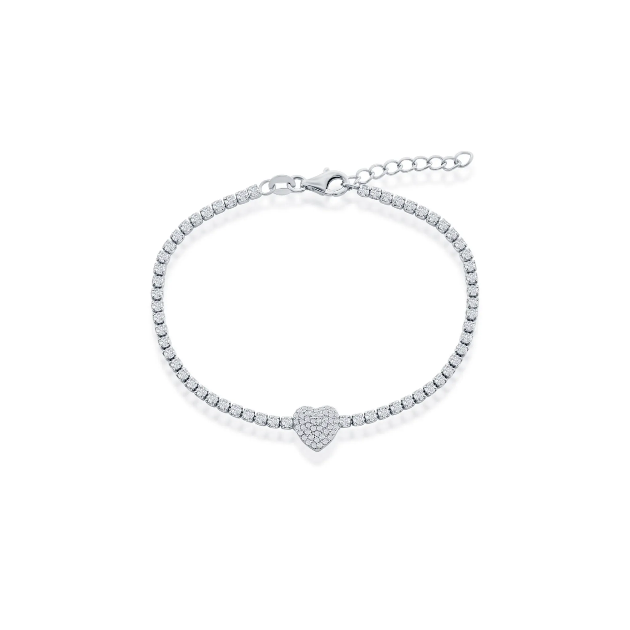 Isella Heart Shaped Tennis Bracelet