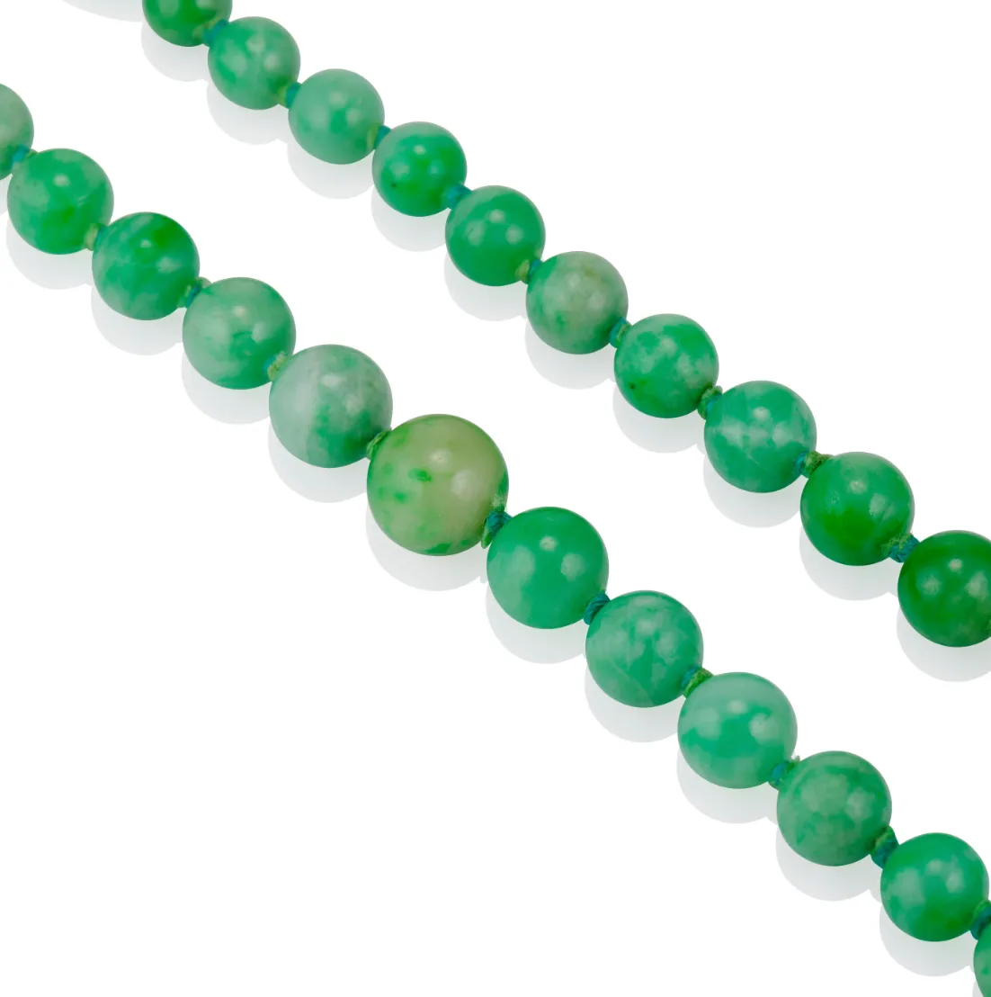 Jadeite Double Strand Bead Necklace