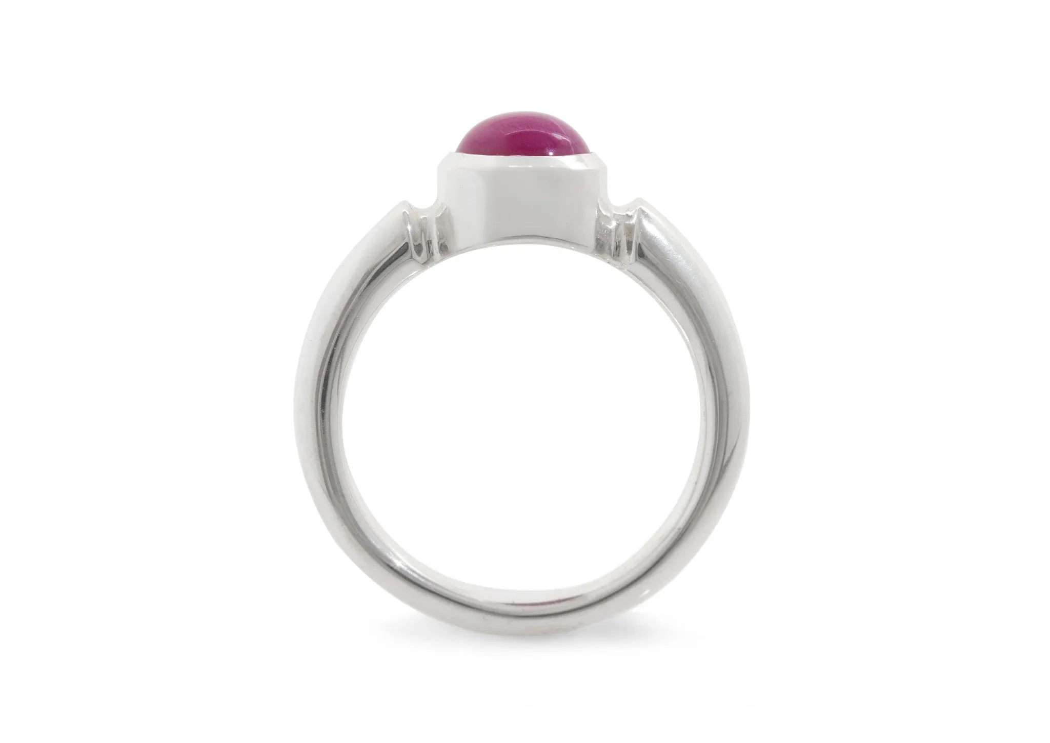JW120 Star Ruby Ring, Sterling Silver