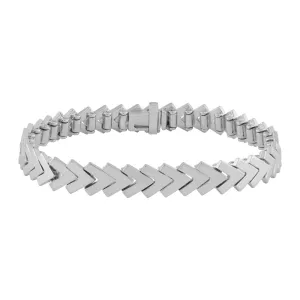Kaspar & Esh 14k White Gold Chevron Bracelet