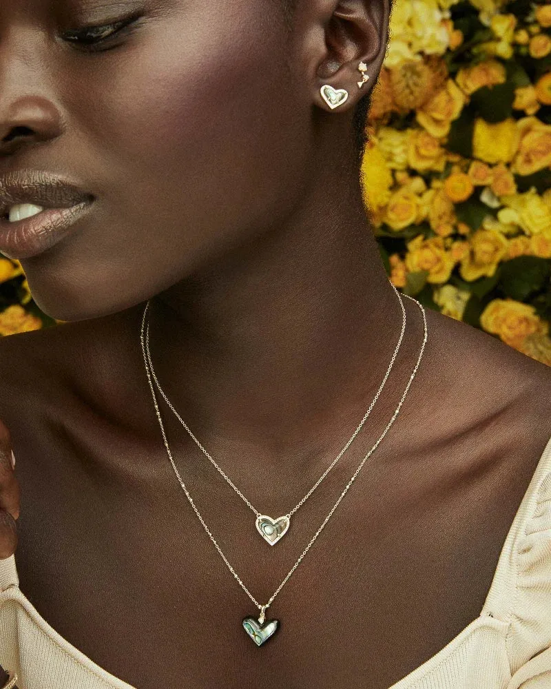 Kendra Scott Ari Heart Stud Rhodium
