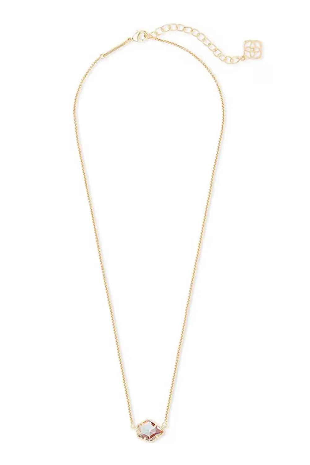 Kendra Scott Tess Gold Pendant Necklace in Dichroic Glass | 4217704127