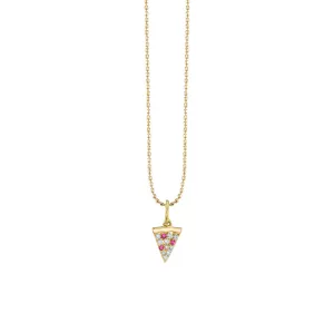 Kids Collection Gold & Diamond Pizza Slice Necklace