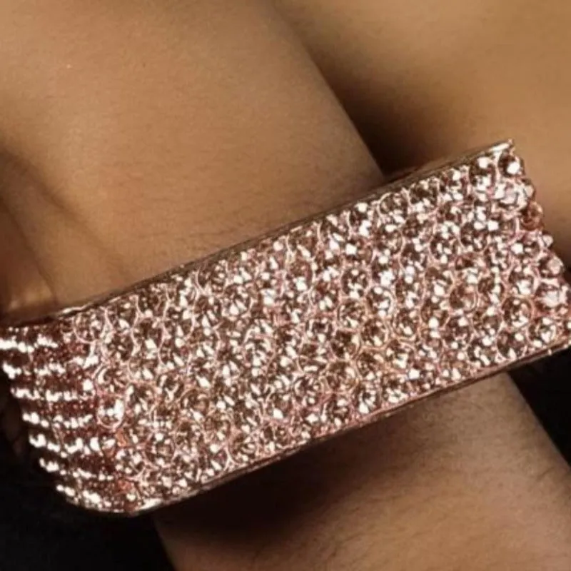 Kimora rose gold square rhinestone bracelet