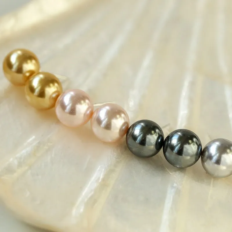 Korean Artificial Pearl Stud Earrings