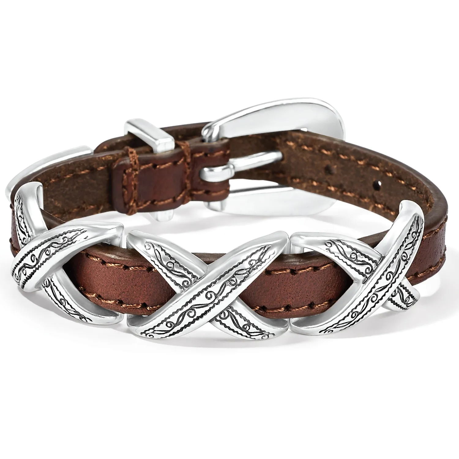 Kriss Kross Etched Bandit Bracelet - 07903B