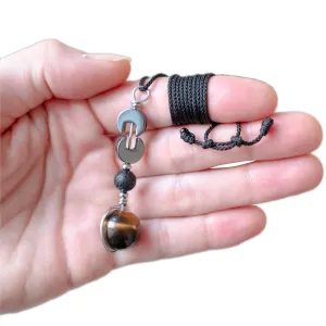 Lava Stone Diffuser Tactile Necklace | Aromatherapy Crystal Fidget Necklace
