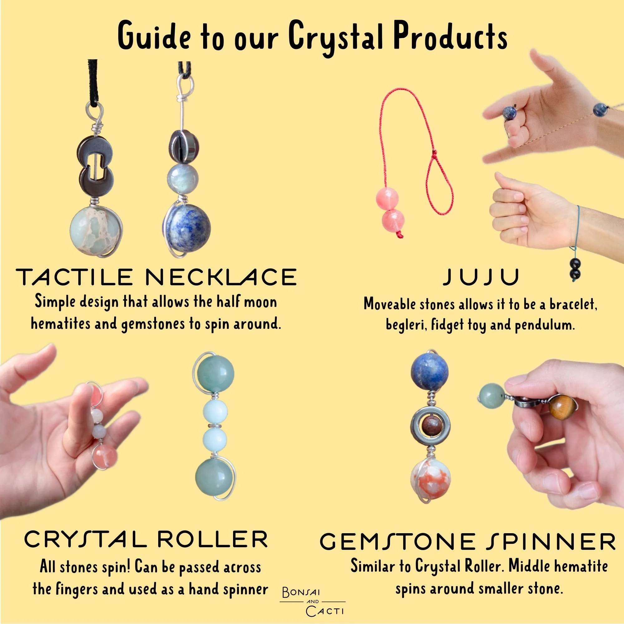 Lava Stone Diffuser Tactile Necklace | Aromatherapy Crystal Fidget Necklace