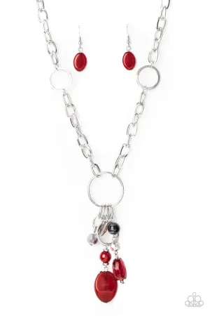 Lay Down Your CHARMS Red Paparazzi Necklace