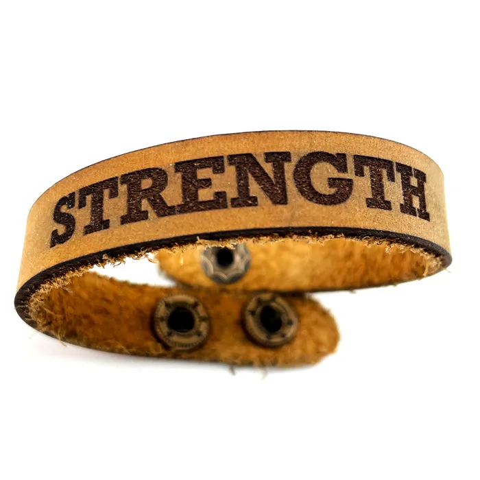 Leather Strength Bracelet Large