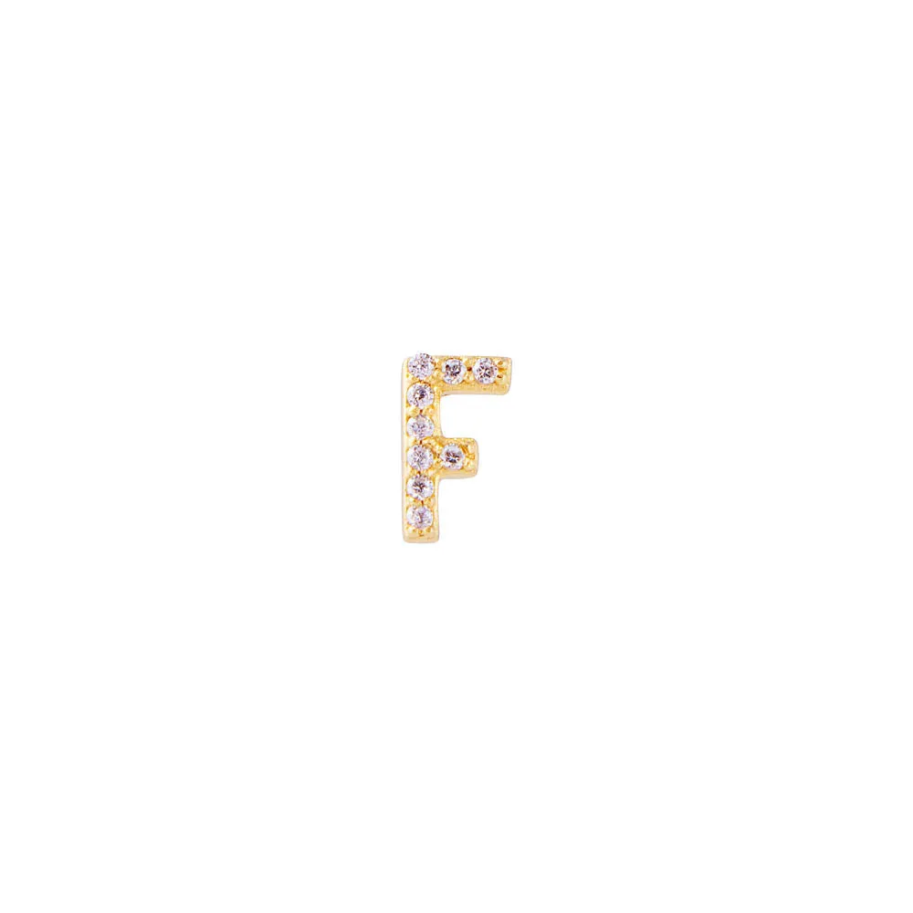 LETTER PAVE STUD - F