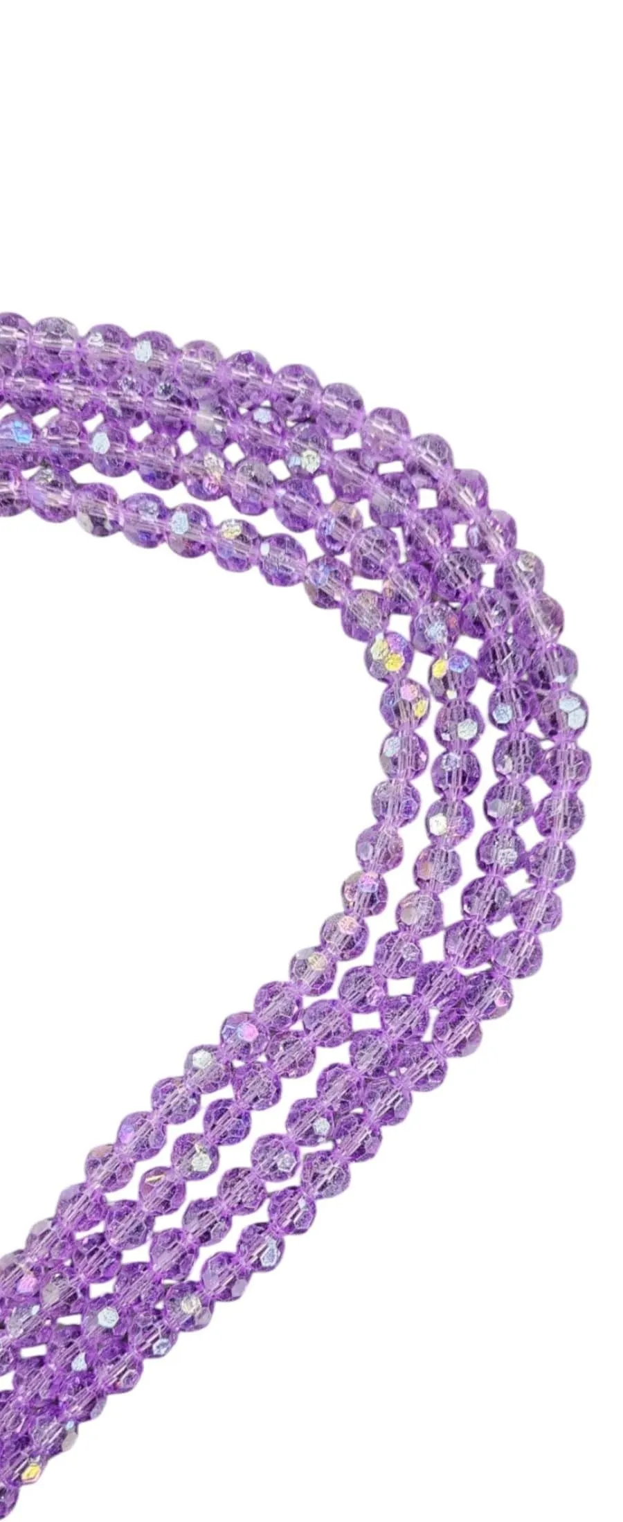 Lilac AB/Full String Crystal Glass Bead