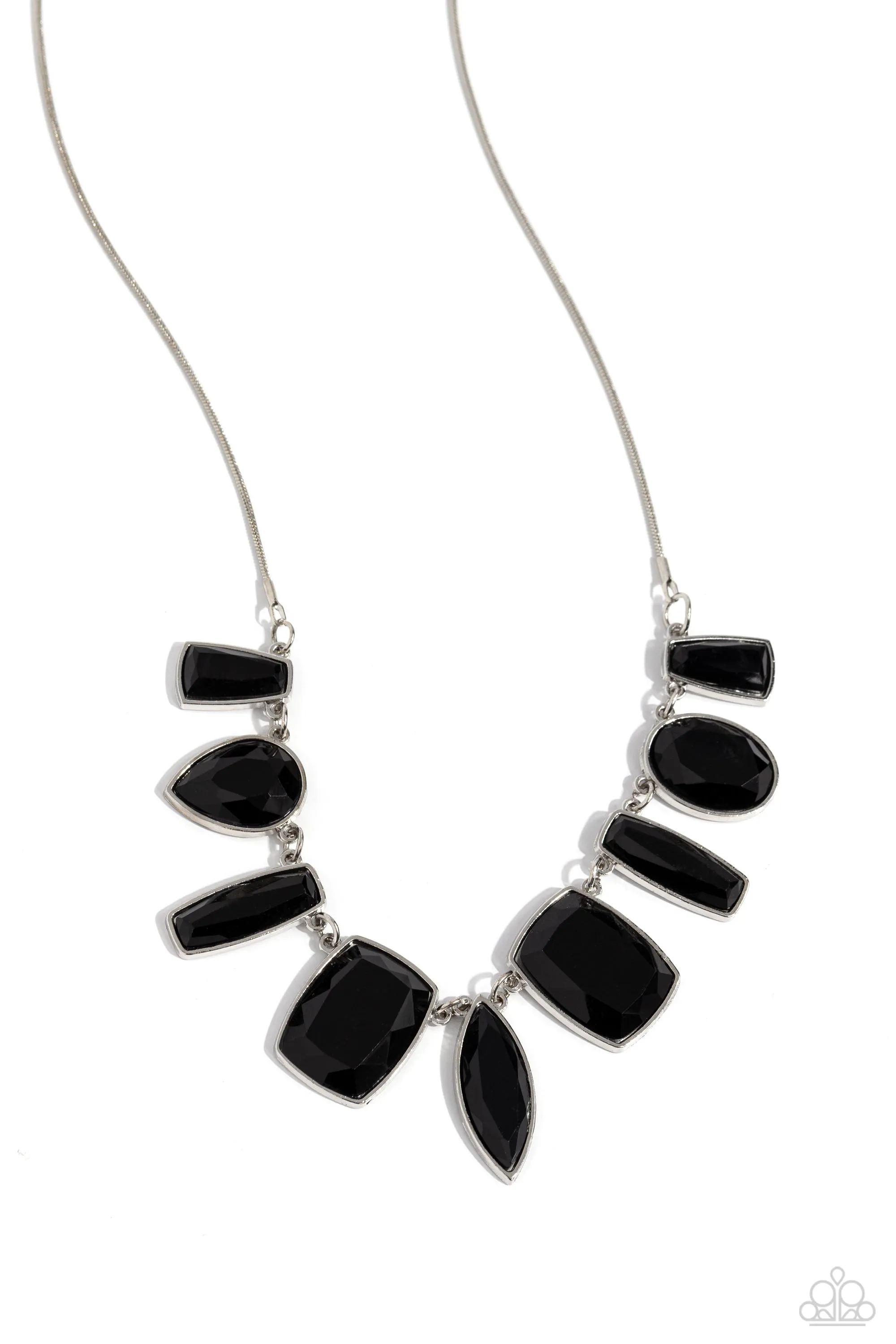 Luscious Luxe - Black - Shaped Bead Paparazzi Short Necklace