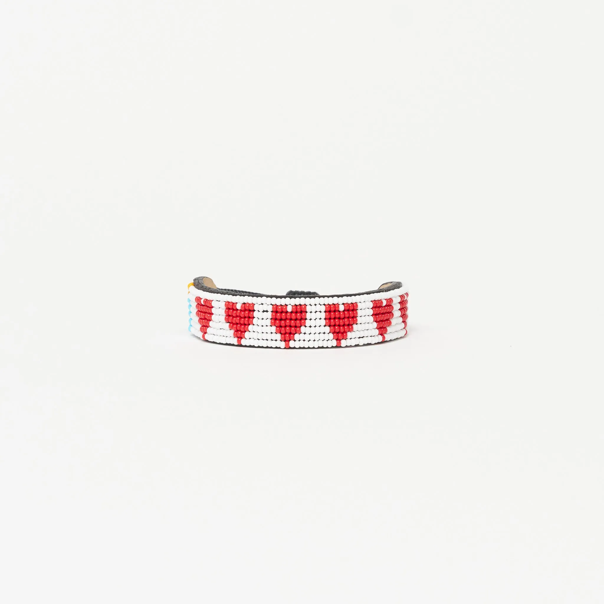 Mara Heart Bracelet - White/Red