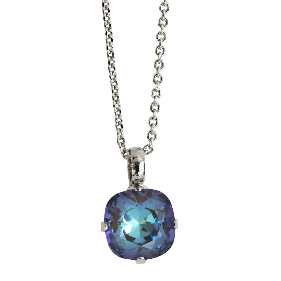 Mariana "Sun-Kissed Midnight" Rhodium Plated Cushion Cut Pendant Crystal Necklace, 5326/4 137ro