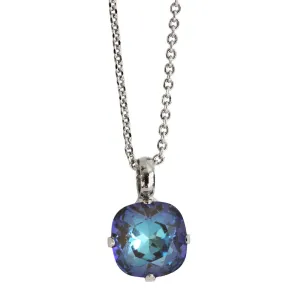 Mariana "Sun-Kissed Midnight" Rhodium Plated Cushion Cut Pendant Crystal Necklace, 5326/4 137ro