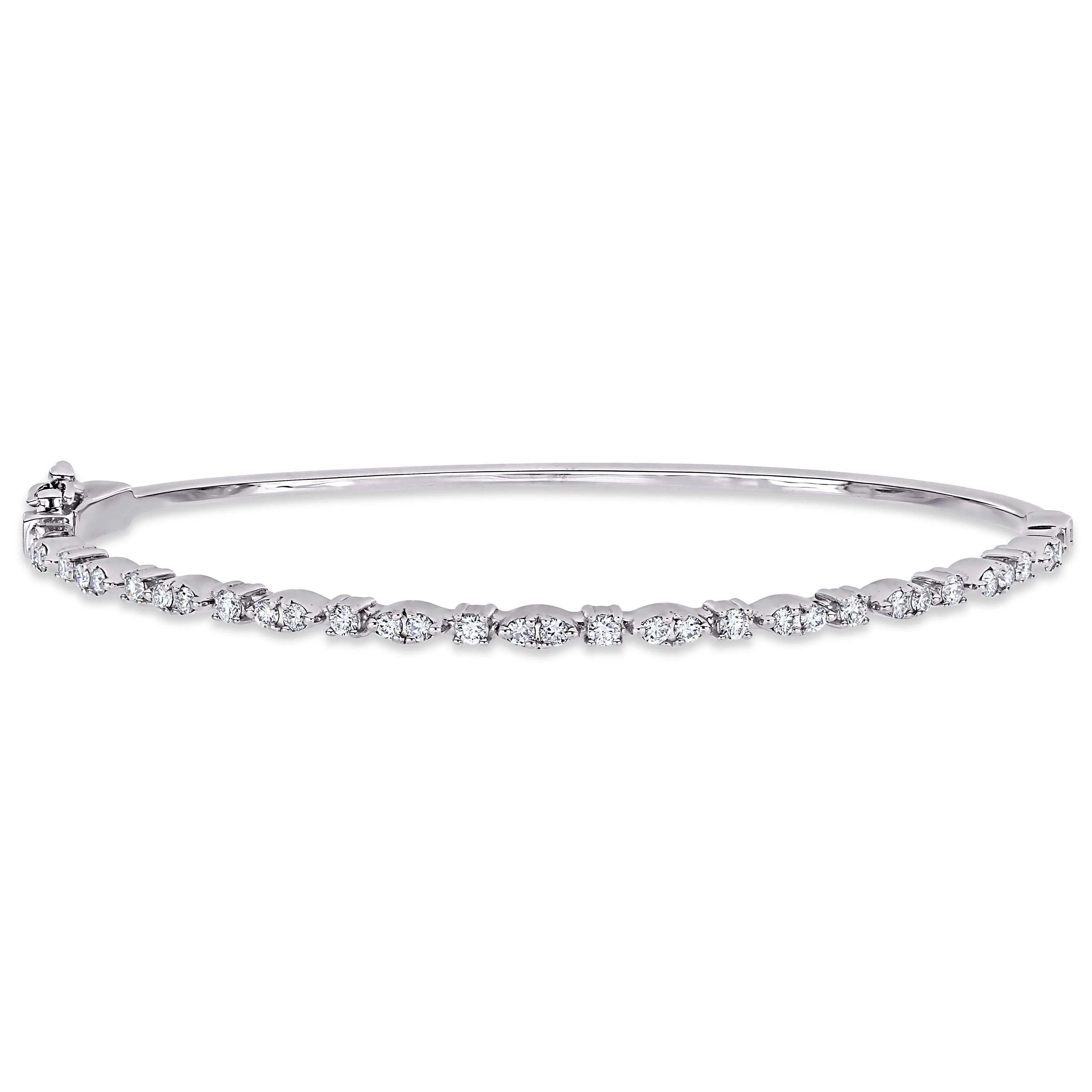 Marquise round Diamond Bangle