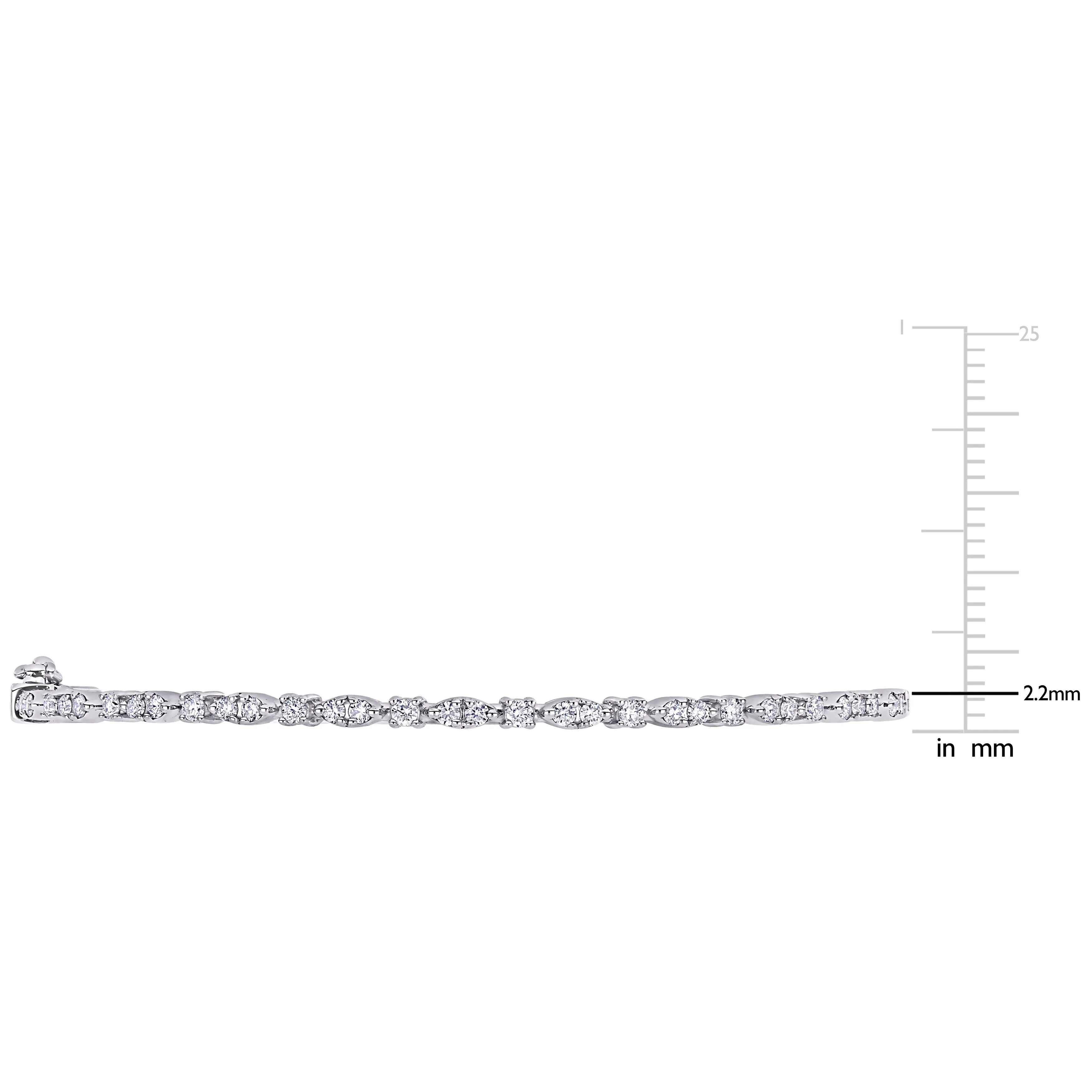 Marquise round Diamond Bangle