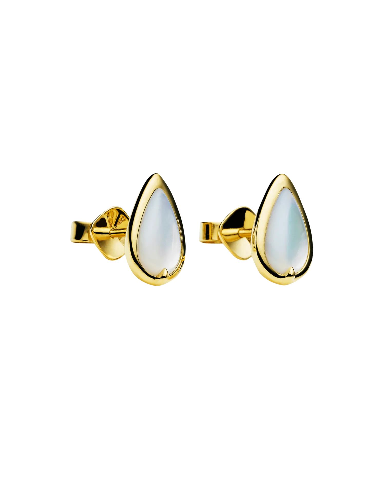 Maxima Stud Earrings | Mother of Pearl and Yellow Gold
