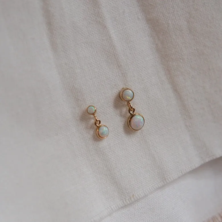 Medium Opalescence Droplet Stud Earrings