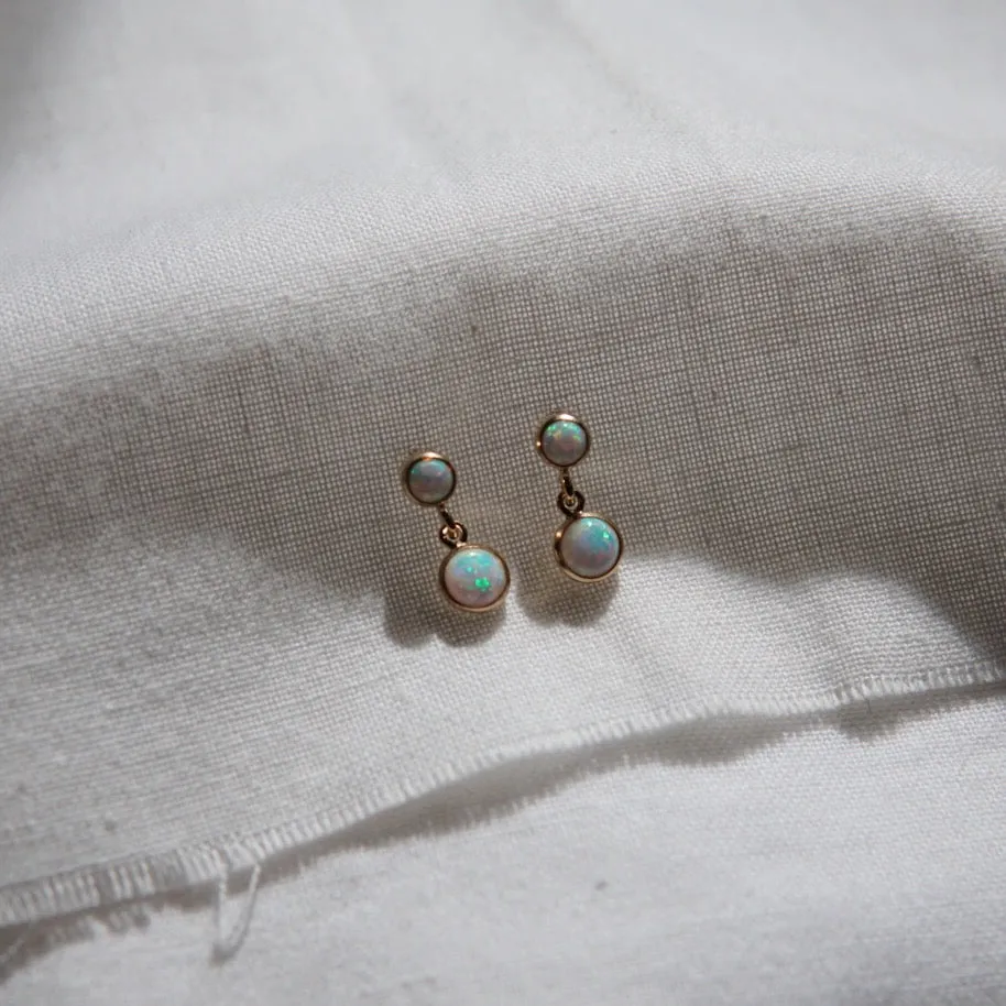 Medium Opalescence Droplet Stud Earrings