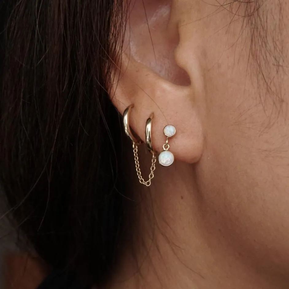 Medium Opalescence Droplet Stud Earrings