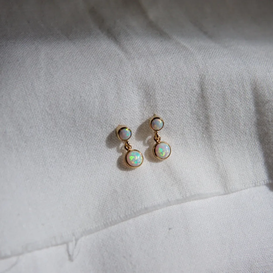 Medium Opalescence Droplet Stud Earrings
