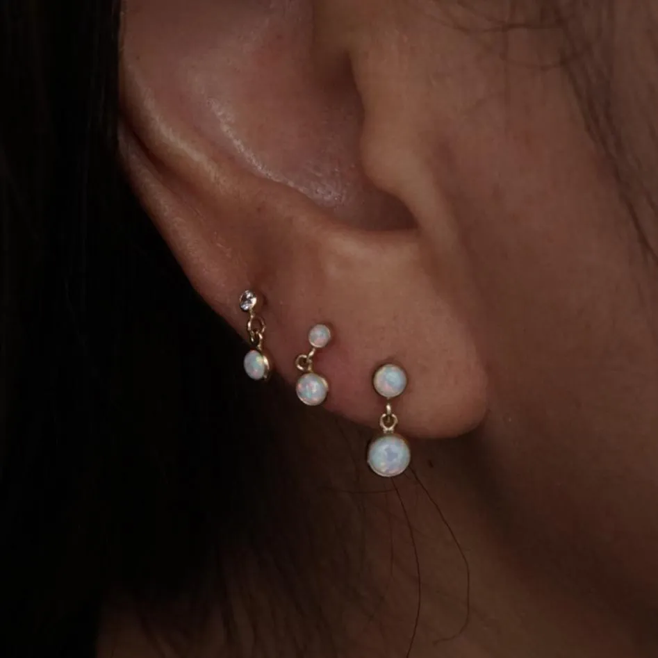 Medium Opalescence Droplet Stud Earrings
