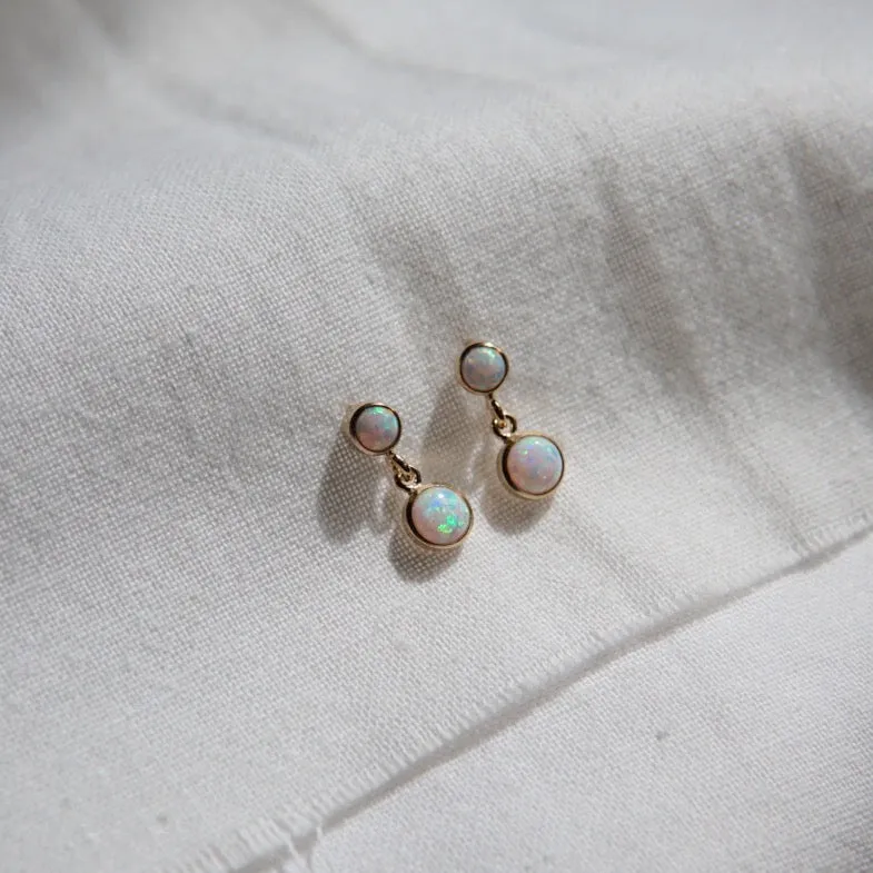 Medium Opalescence Droplet Stud Earrings