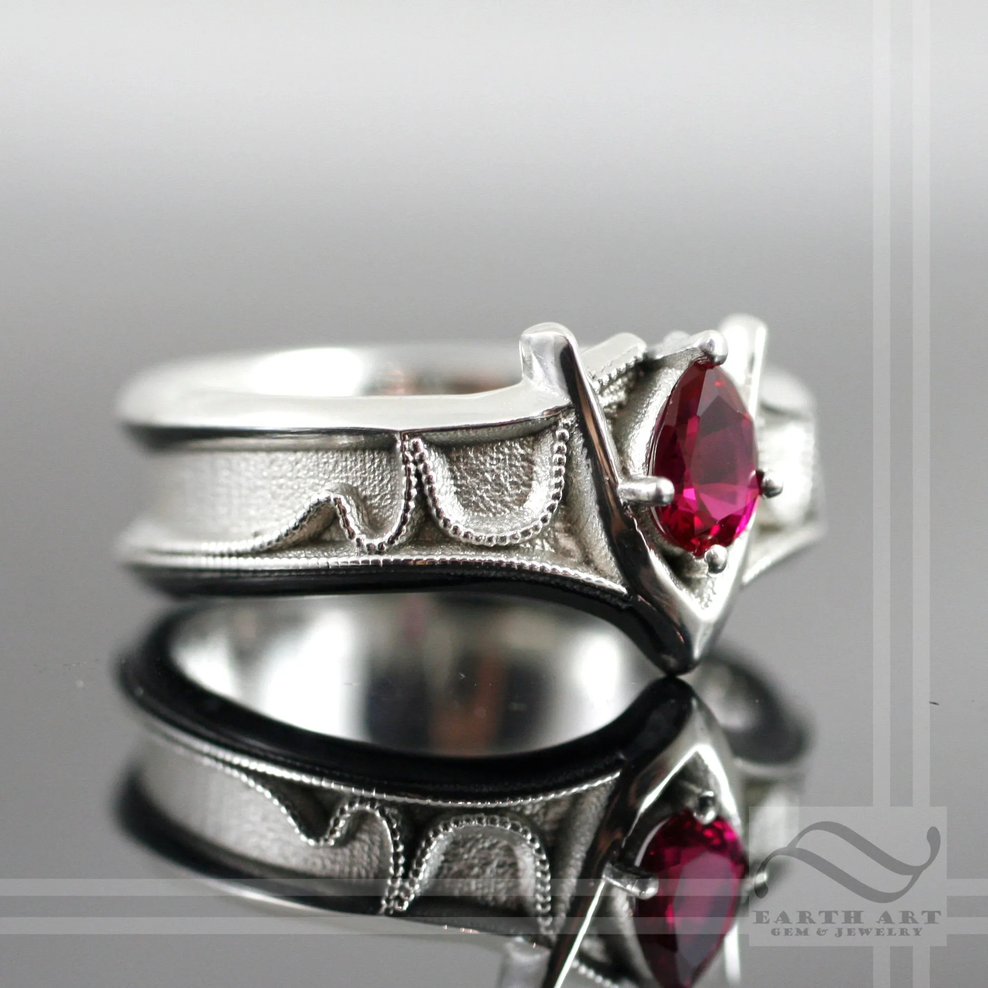 Mens Goron's Ruby - Legend of Zelda - Sterling Silver