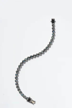Men's Small Dot Tennis Bracelet - Labradorite
