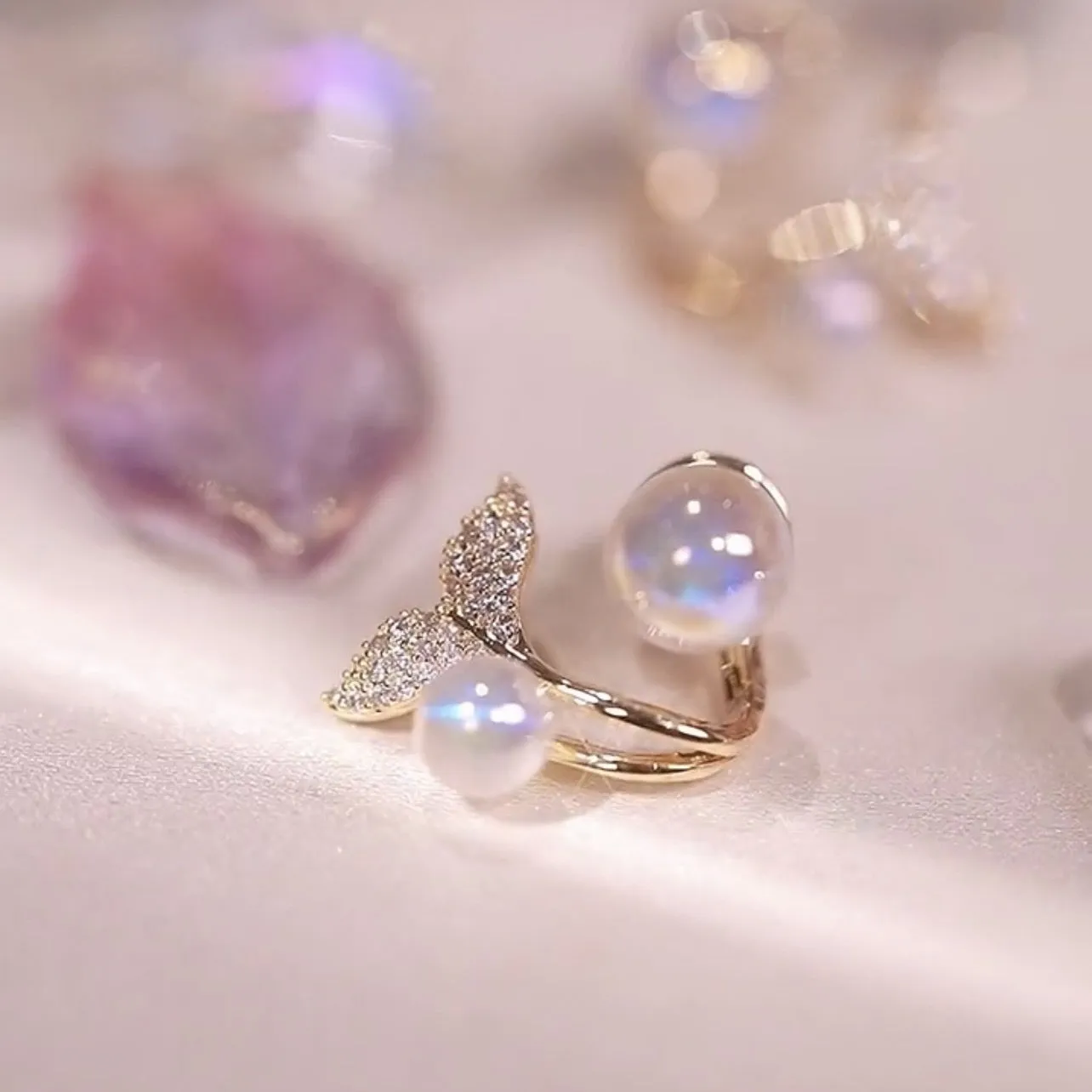 Mermaid Tail Pearl Earrings