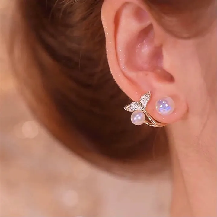 Mermaid Tail Pearl Earrings