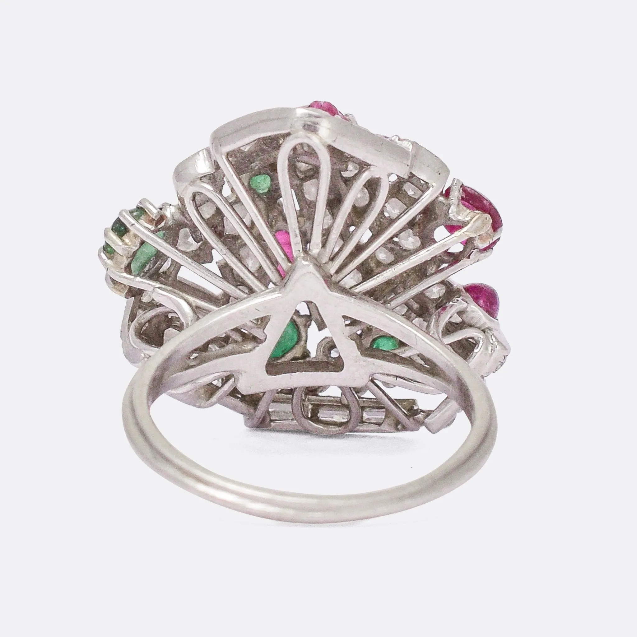 Mid-Century Diamond, Ruby & Emerald "Tutti Fruity" Ring
