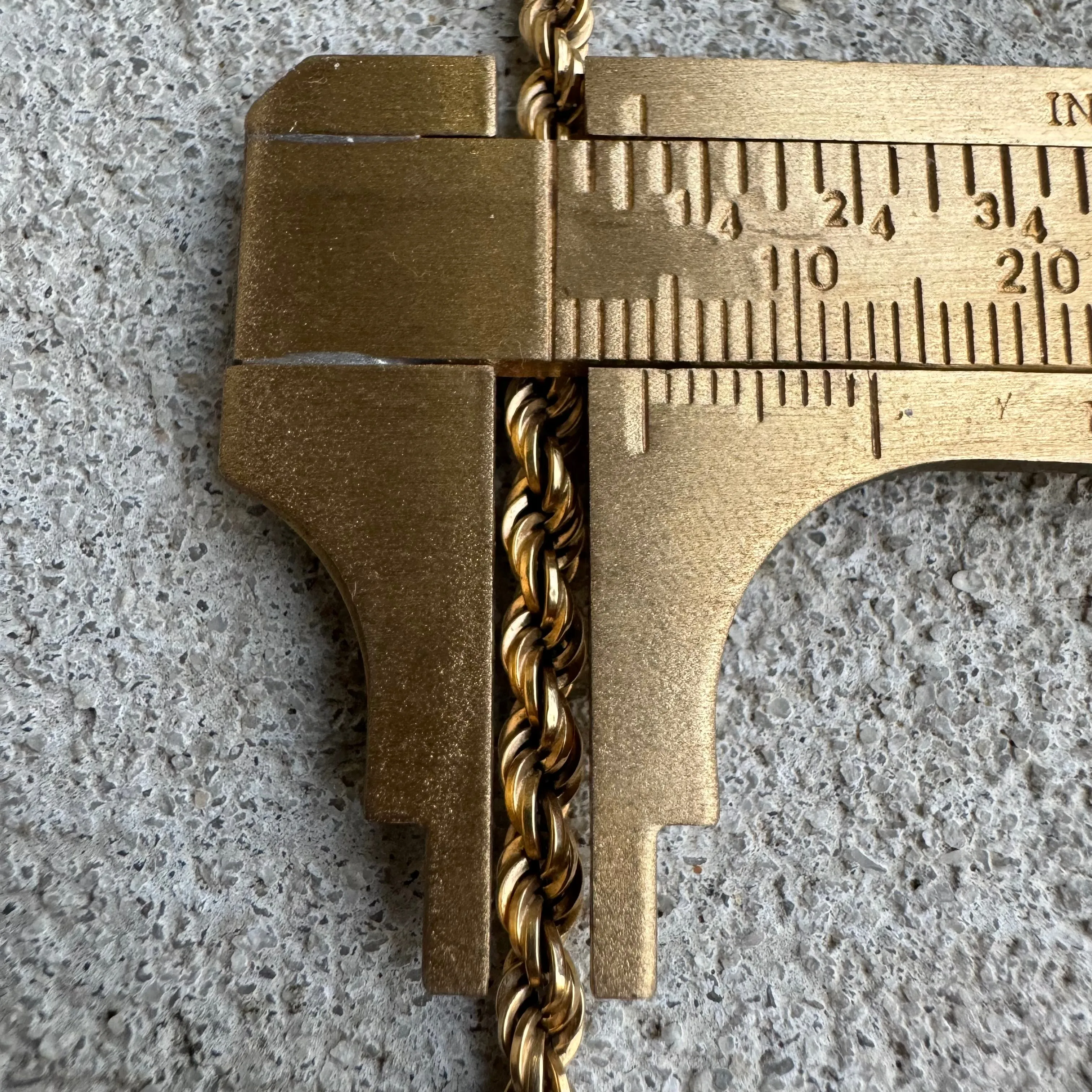 Mid-Century UnoAErre 18k Italian Yellow Gold Chunky Rope Chain Necklace (24”)