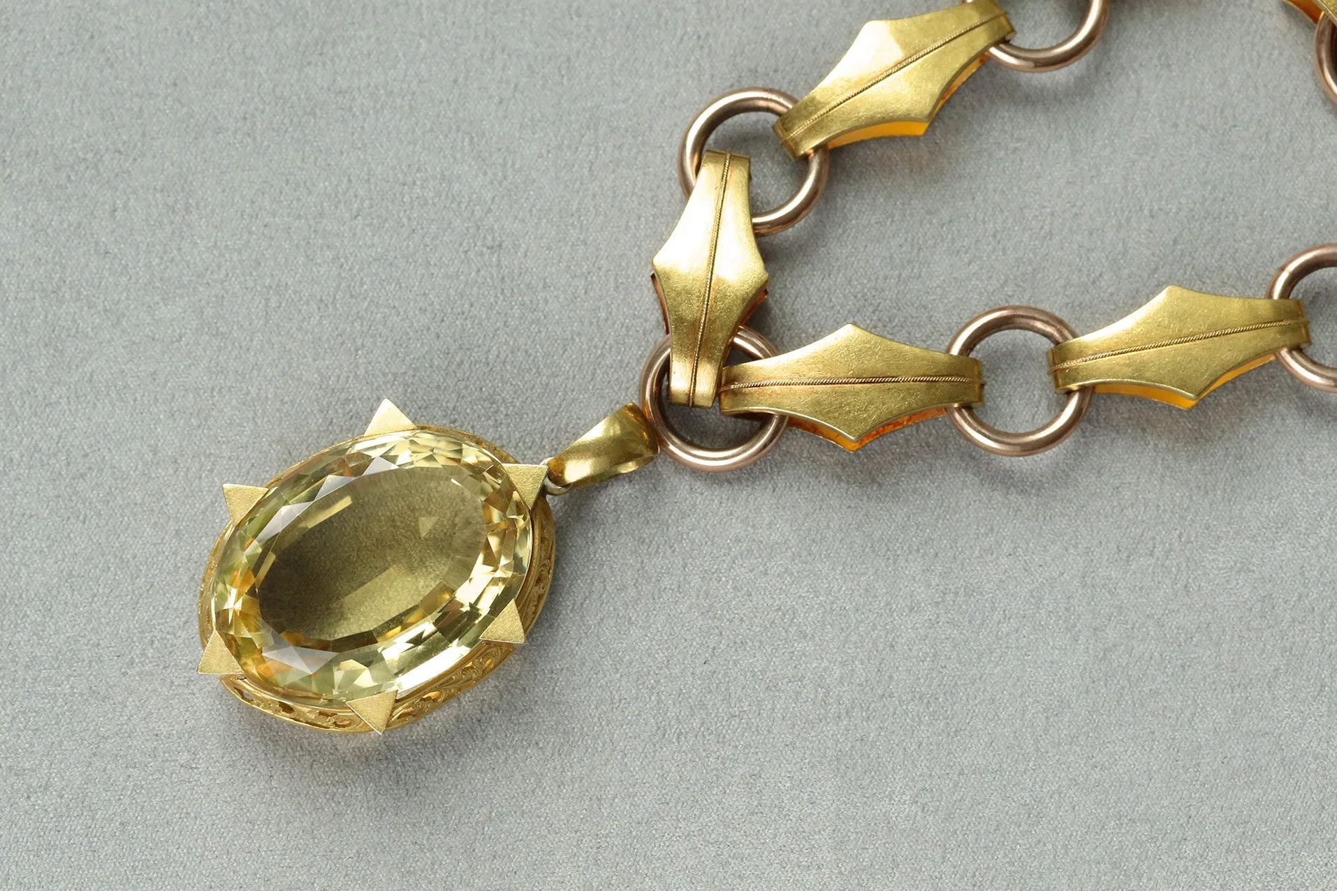 Mid-Victorian 'SUNSHINE' Citrine Pendant