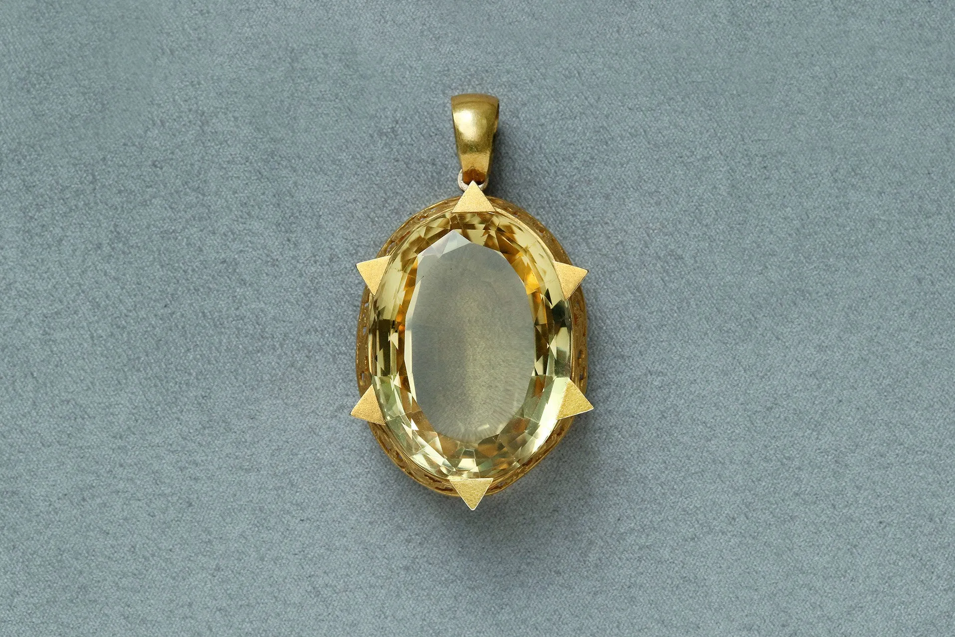 Mid-Victorian 'SUNSHINE' Citrine Pendant