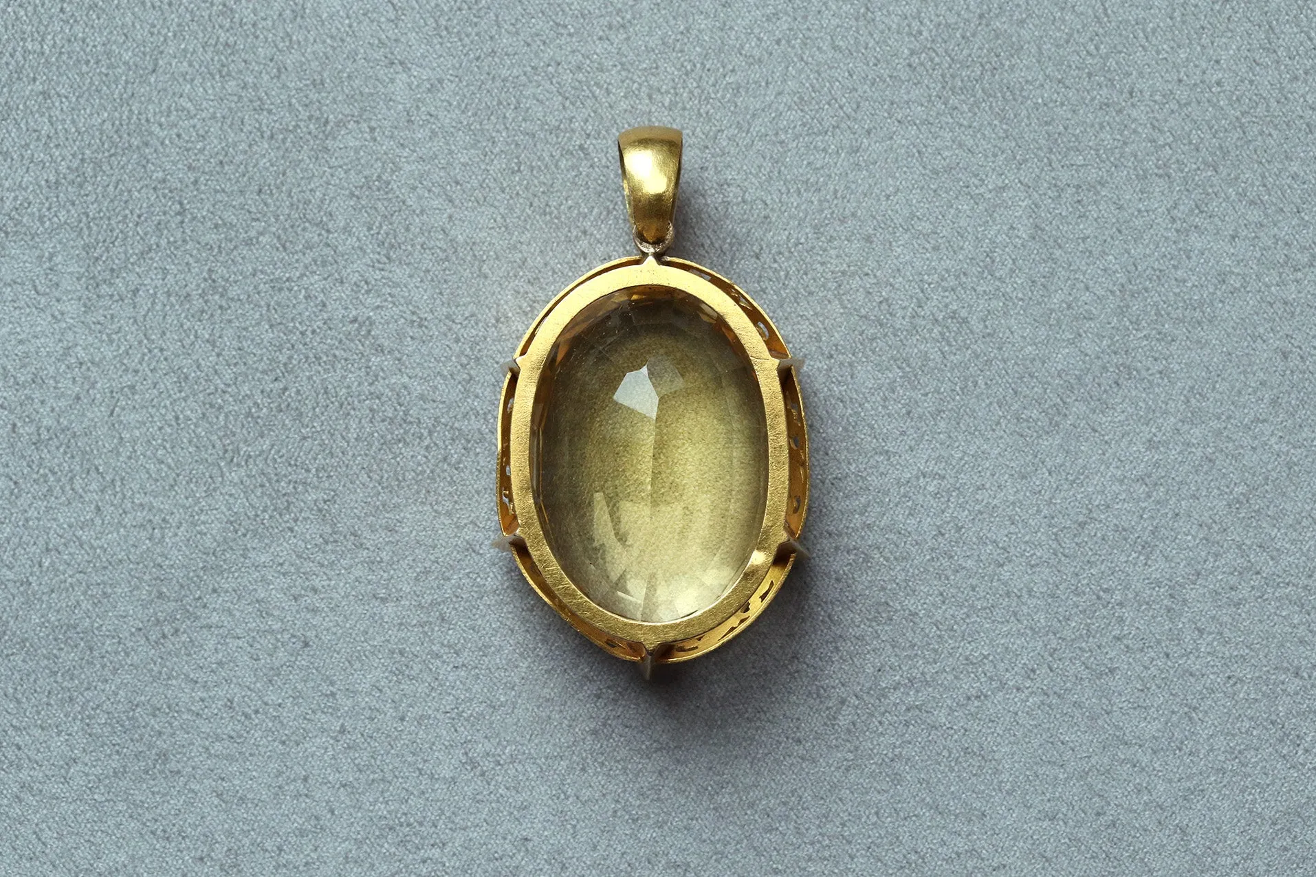 Mid-Victorian 'SUNSHINE' Citrine Pendant