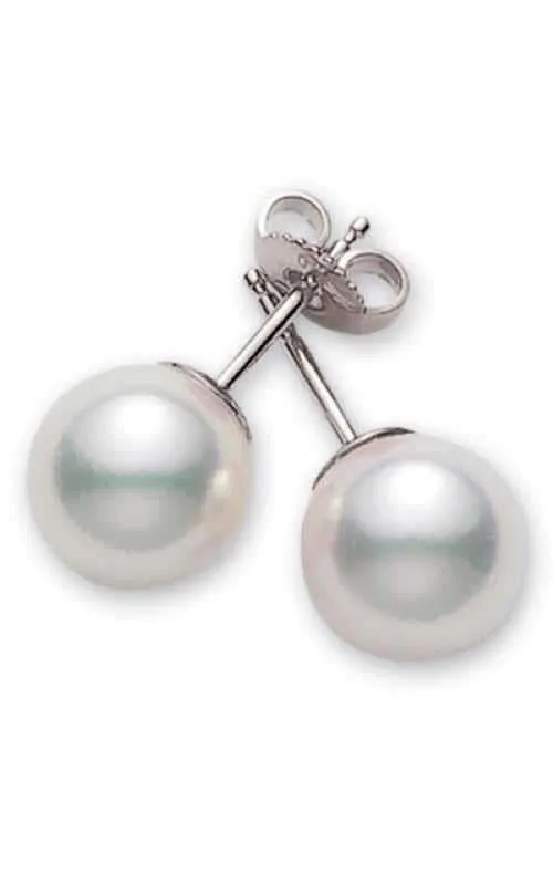 Mikimoto Stud Earrings Akoya Pearl White 7.5mm A (PES751W)