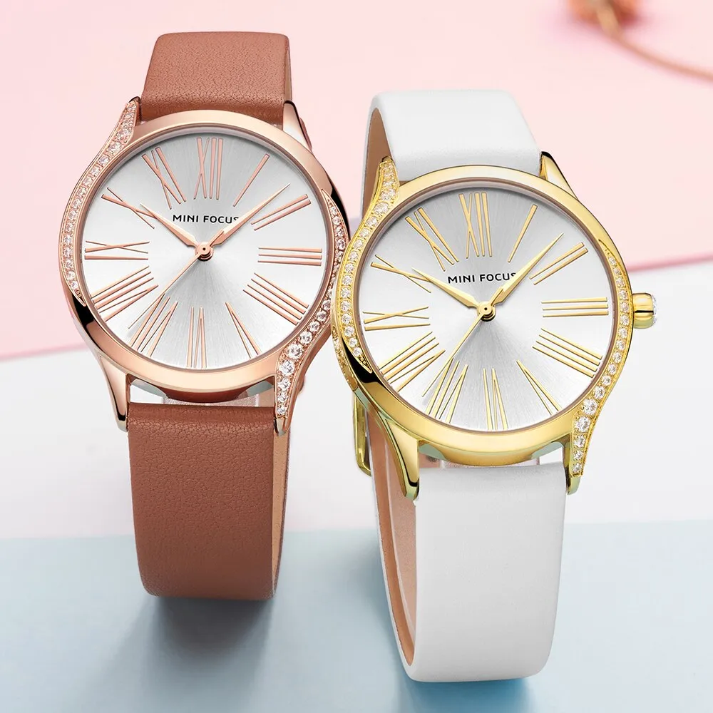 MINI FOCUS Women Watches Top Brand Luxury Quartz Ladies Leather Wrist Watch  Fashion Casual Dress Women&#39;s Clock Relogio Feminino