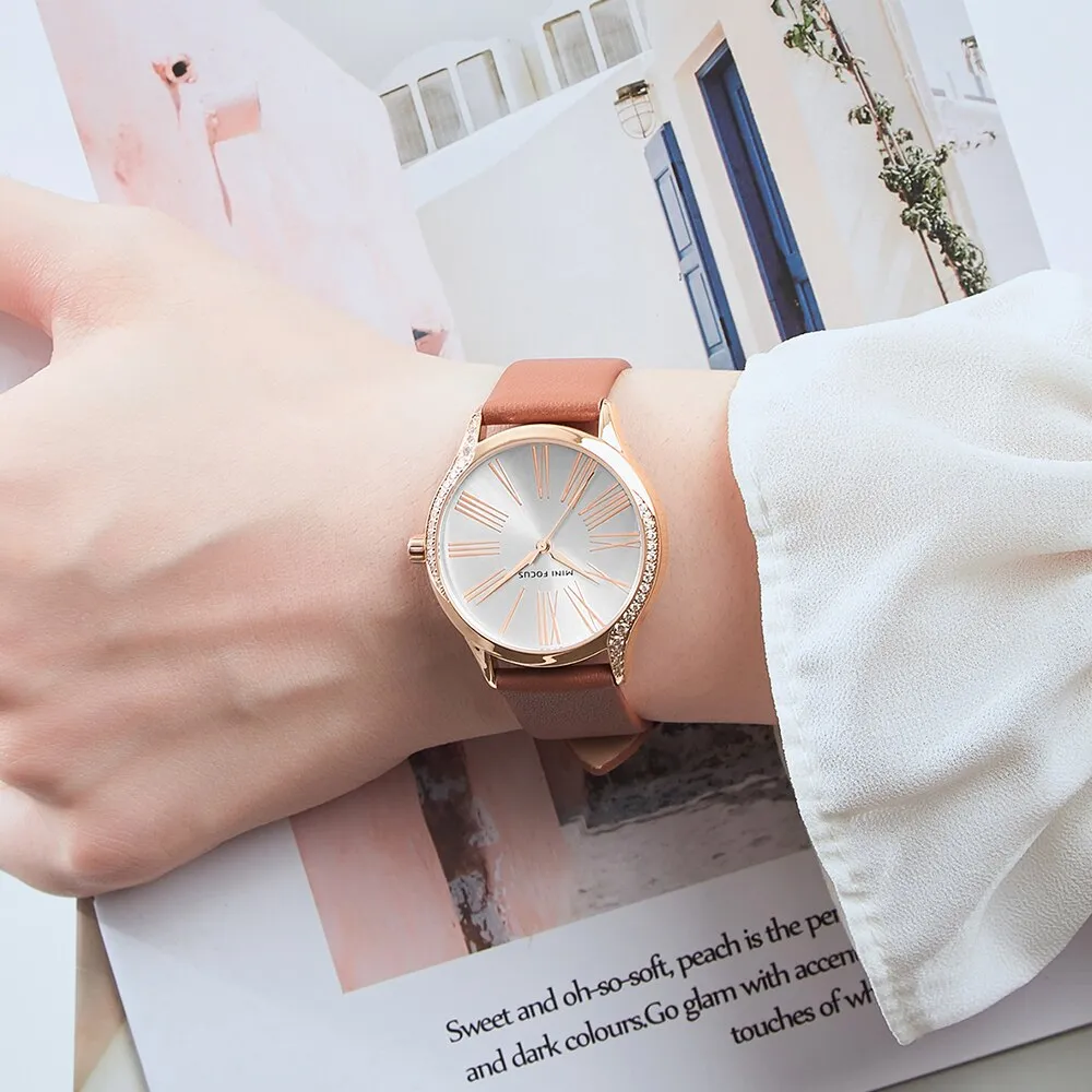 MINI FOCUS Women Watches Top Brand Luxury Quartz Ladies Leather Wrist Watch  Fashion Casual Dress Women&#39;s Clock Relogio Feminino