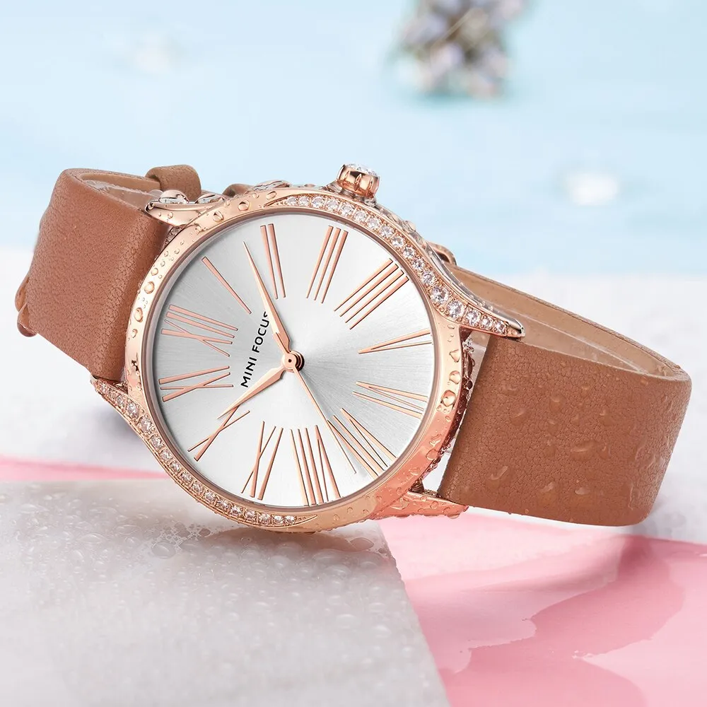 MINI FOCUS Women Watches Top Brand Luxury Quartz Ladies Leather Wrist Watch  Fashion Casual Dress Women&#39;s Clock Relogio Feminino