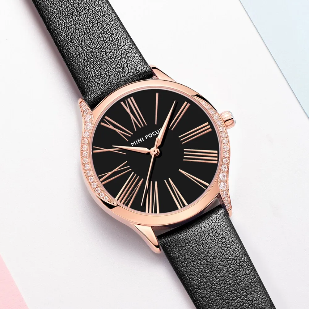 MINI FOCUS Women Watches Top Brand Luxury Quartz Ladies Leather Wrist Watch  Fashion Casual Dress Women&#39;s Clock Relogio Feminino