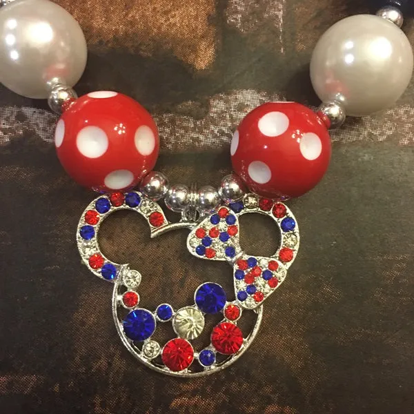 Minnie Mouse Chunky Necklace